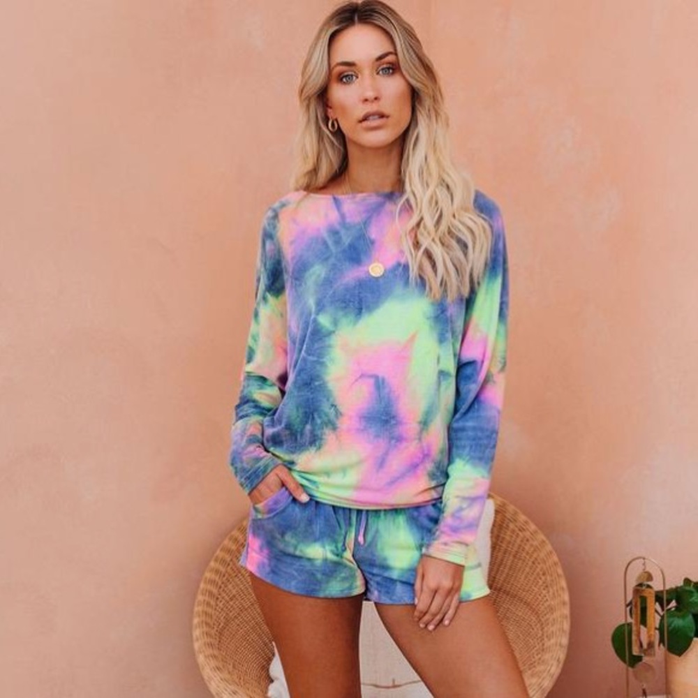 Vici Harmony Tie Dye Top/Shorts Set